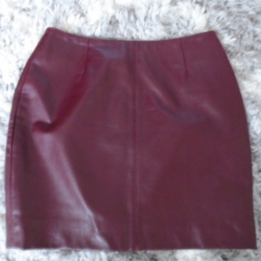 Lord & Taylor Deep Red Mini Skirt